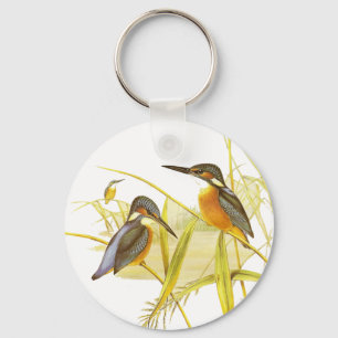 Porte-clés Oiseaux Alcedinidés Vintage