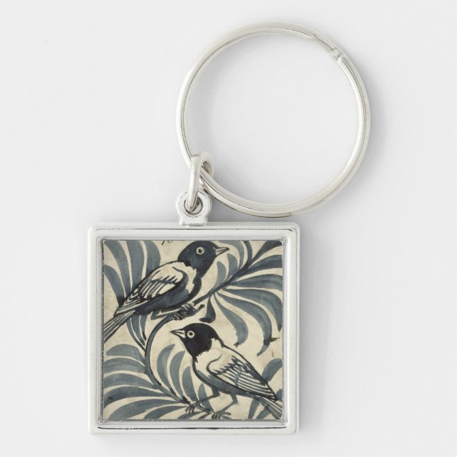 Porte-clés Oiseaux bleus (la semaine sur le papier) (Devant)
