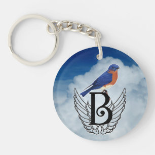 Porte-clés Oiseaux bleus paradisiaques