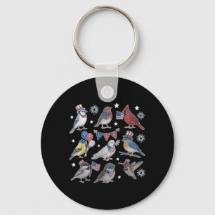 Porte-clés Oiseaux Chanteurs Patriotiques Drôles D'Amérique D