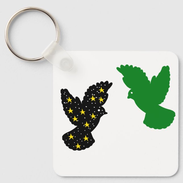Porte-clés Oiseaux – Emblème Silhouette Twin Glide (Recto)