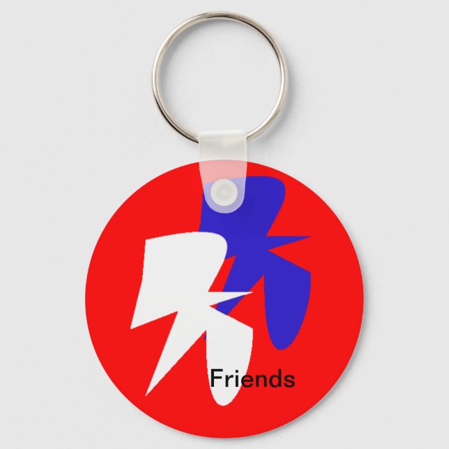 Porte-clés Oiseaux en Porte - clé bleu et blanc (Recto)