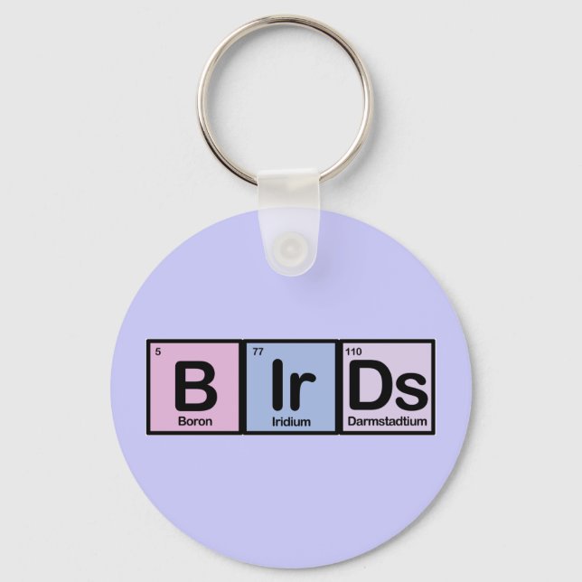 Porte-clés Oiseaux faits d'éléments (Recto)
