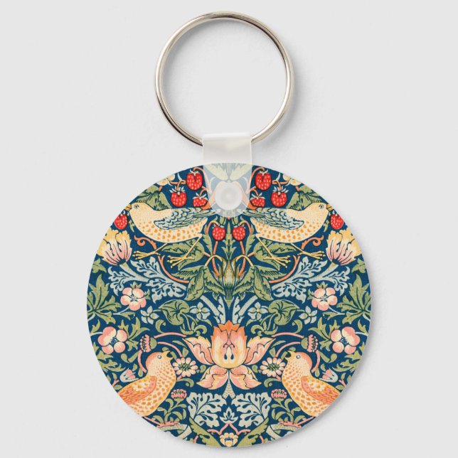 Porte-clés Oiseaux & Fleurs Wm Morris Art (Recto)