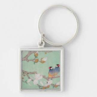 Porte-clés Oiseaux jumeaux dans les branches