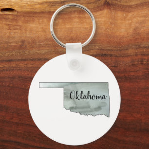 Porte-clés Oklahoma State Outline Peinture