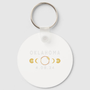 Porte-clés Oklahoma Total Éclipse Solaire Avril 8 2024 Solair