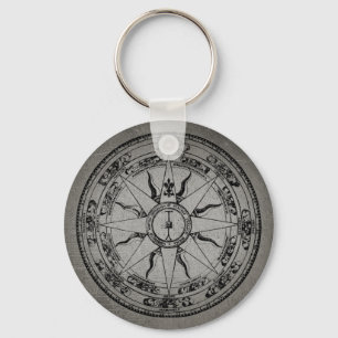 Porte-clés Old Compass Rose (B&W)