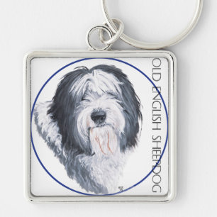 Porte-clés Old English Sheepdog Rondelle