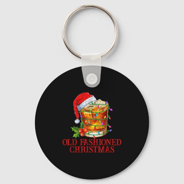 Porte-clés Old Fashioned Whiskey Christmas Funny Bourbon Tail (Recto)
