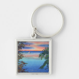 Porte-clés Old Fort Ontario Sunset Vue du lac Ontario