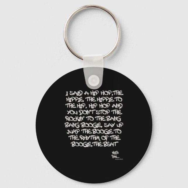 Porte-clés Old School Skool Rap Hip hop Merch Citation lyriqu (Recto)
