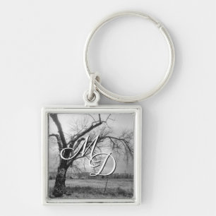 Porte-clés Old Winter Tree Gris Porte - clé