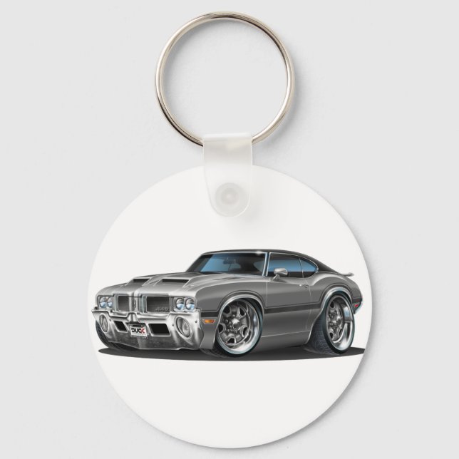 Porte-clés Olds Cutlass 442 Grey Car (Recto)
