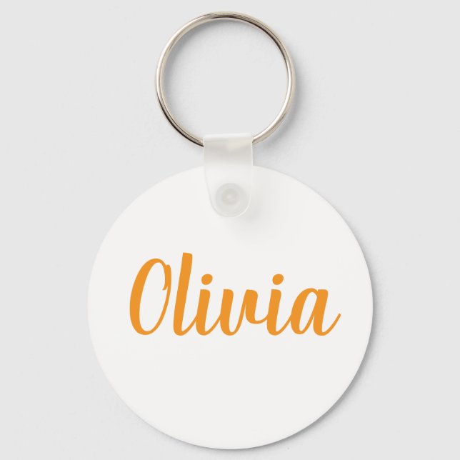 Porte-clés Olivia name Metal ring keychain (Recto)
