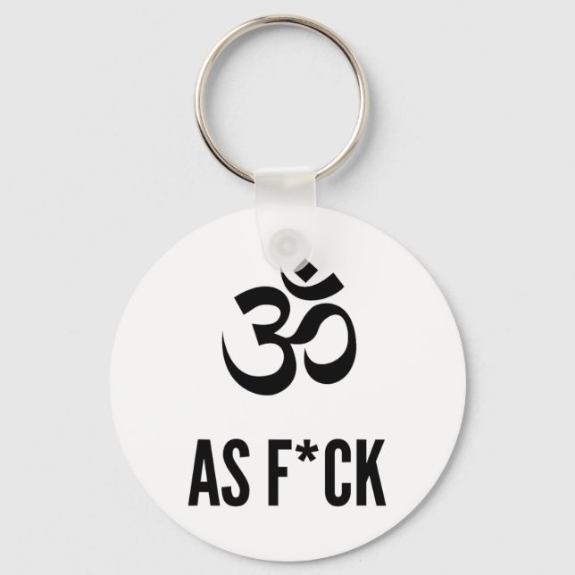 Porte-clés Om As Fck Yoga et Méditation  (Recto)