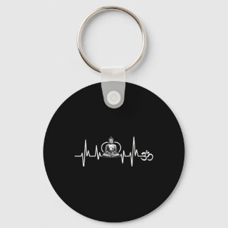 Porte-clés Om Battement Cardiaque Drôle Ohm Yoga Méditation C