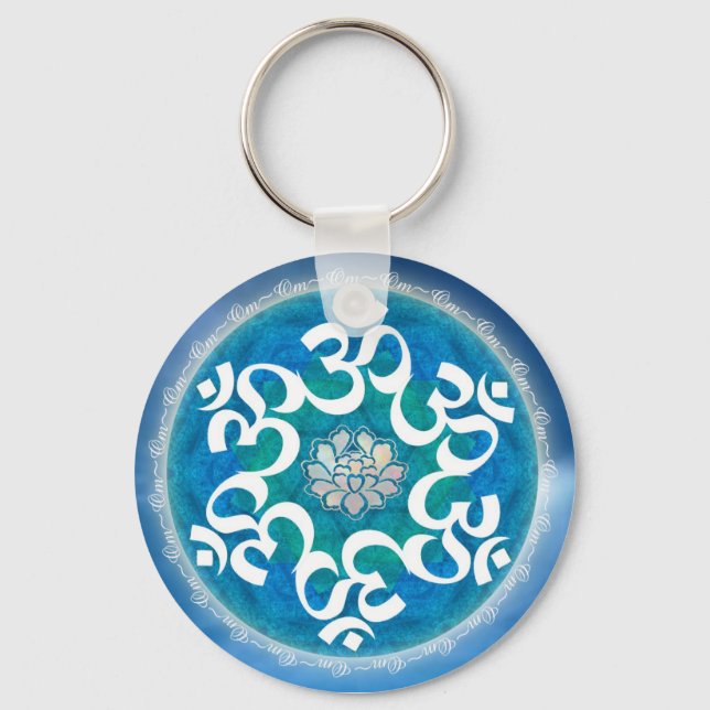 Porte-clés Om Circle Snowflake (Recto)