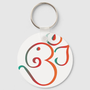 Porte-clés OM-ganpati-vert-orange