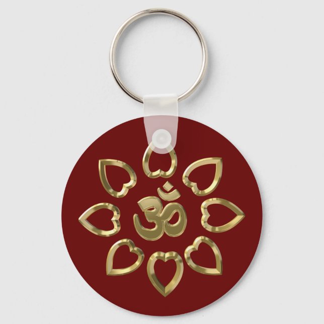 Porte-clés Om golden symbol (Recto)