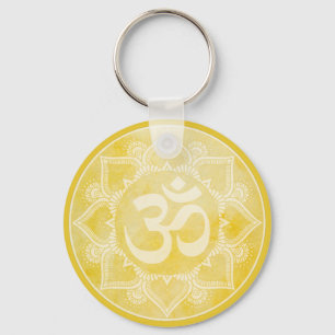 Porte-clés Om Mandala Yellow Keychain