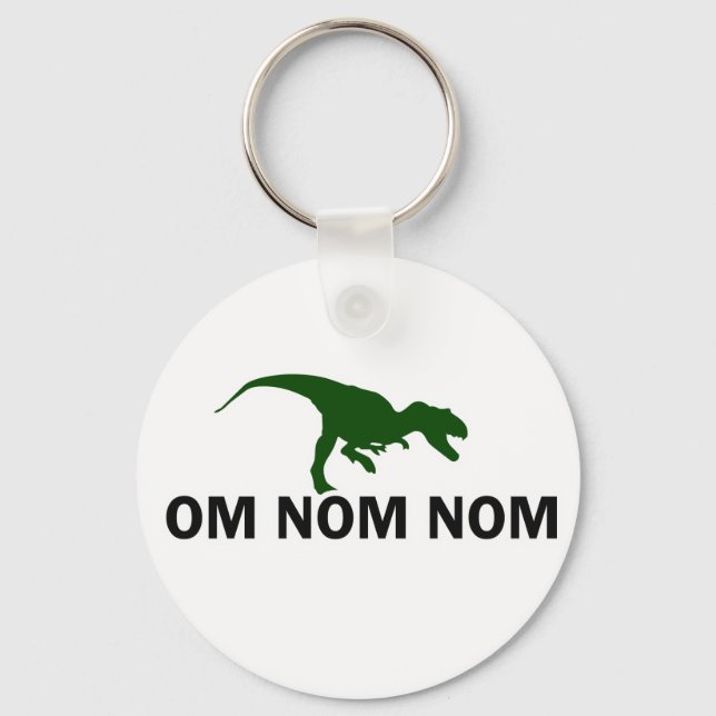 Porte-clés Om Nom Nom Nom Dinosaur Rawr a faim (Recto)