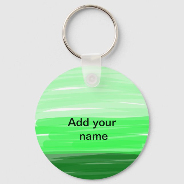 Porte-clés ombrage vert minimal simple ajouter un logo de tex (Recto)