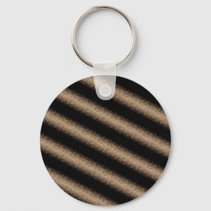 Porte-clés Ombre Pailleté Noir & Or Élégant