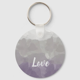 Porte-clés Ombre Purple et Grey Love Graceful Gradient