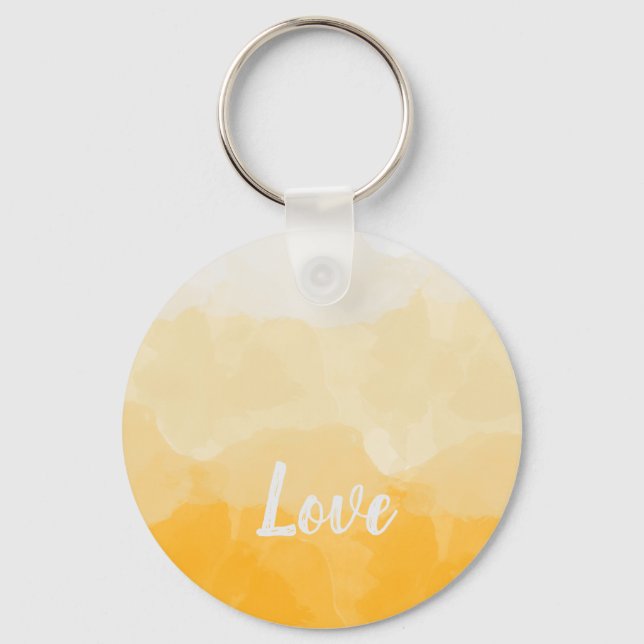 Porte-clés Ombre safran et soleil jaune amour dégradé (Recto)