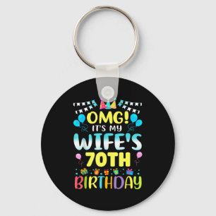 Porte-clés Omg C'est Les 70 Ans De Ma Femme Douce 70 Ans