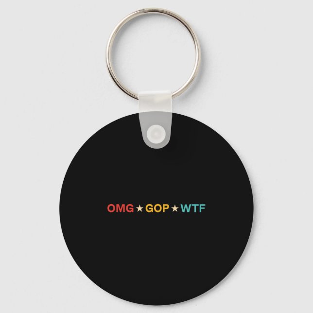 Porte-clés Omg Gop Wtf Vintage Design  (Recto)