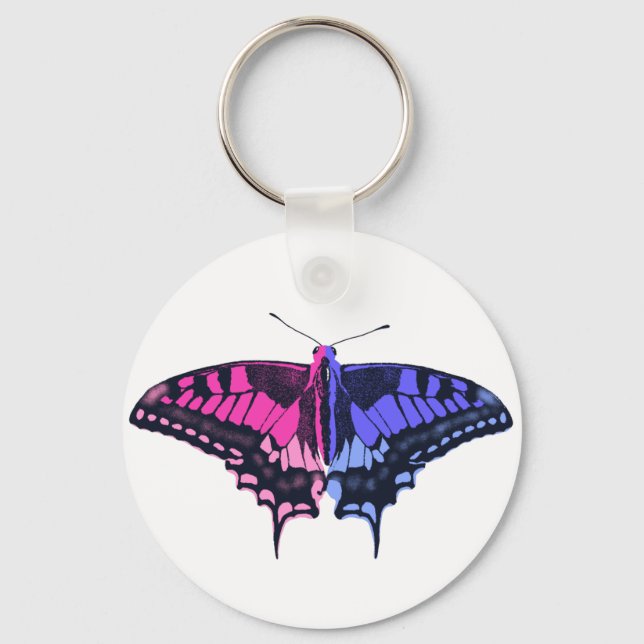 Porte-clés Omnisexual Pride Flag Swallowtail Butterfly (Recto)