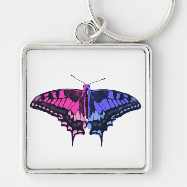 Porte-clés Omnisexual Pride Flag Swallowtail Butterfly (Devant)