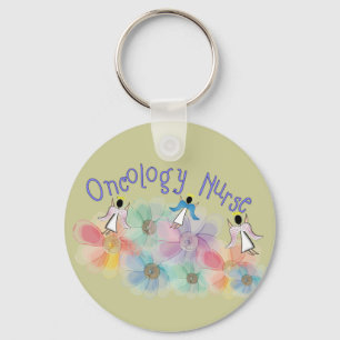 Porte-clés Oncologie Infirmière Whispy Angels & Fleurs Design
