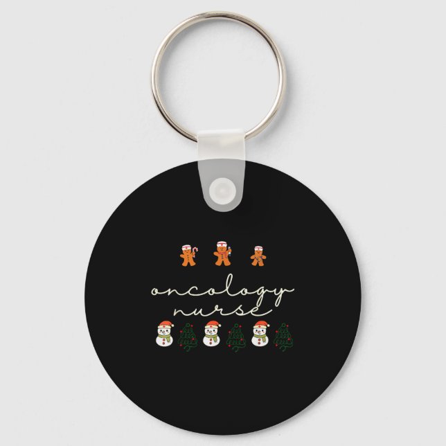 Porte-clés Oncology Nurse Christmas Gingerbread Holiday Hosta (Recto)