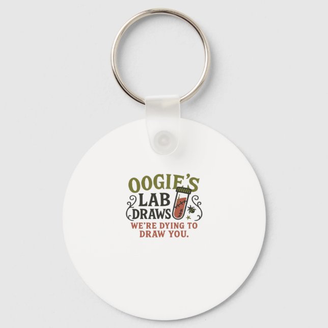 Porte-clés Oogie�s Lab Draws � Funny Halloween Phlebotomist & (Recto)
