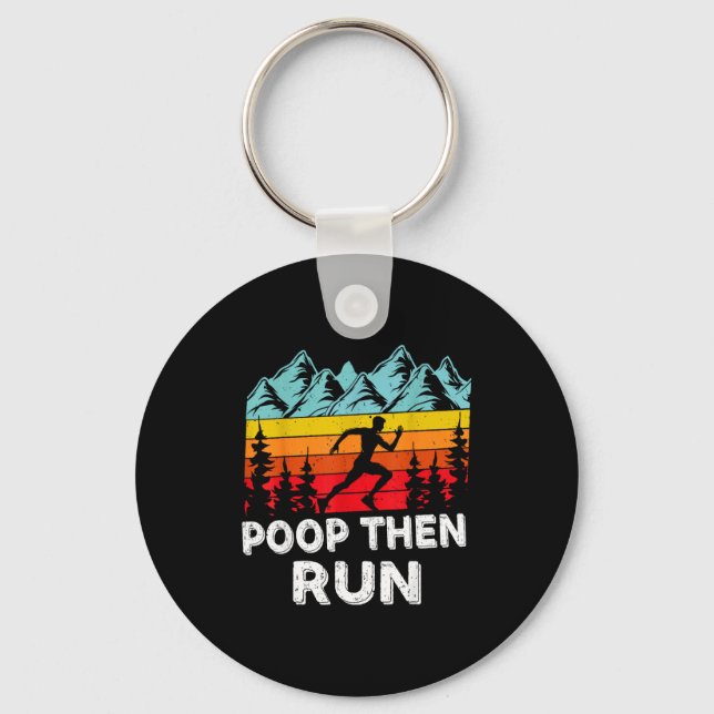 Porte-clés Op Then Run Funny Running Quotes For Marathon Runn (Recto)