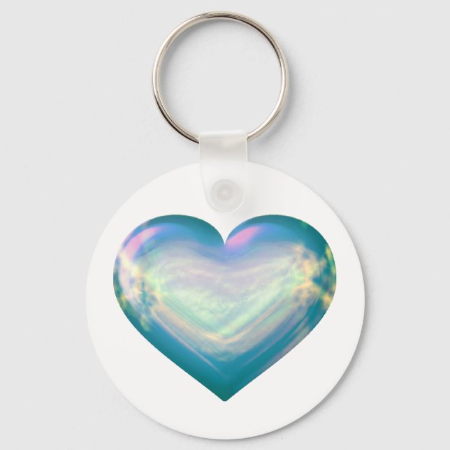 Porte-clés Opal Satin Heart (Recto)