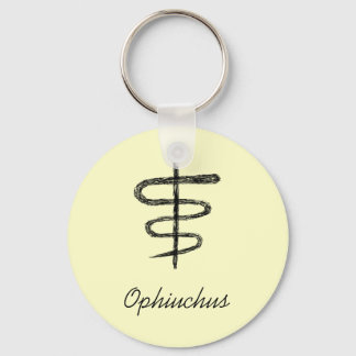 Porte-clés Ophiuchus. Signe zodiaque. Croquis noir.
