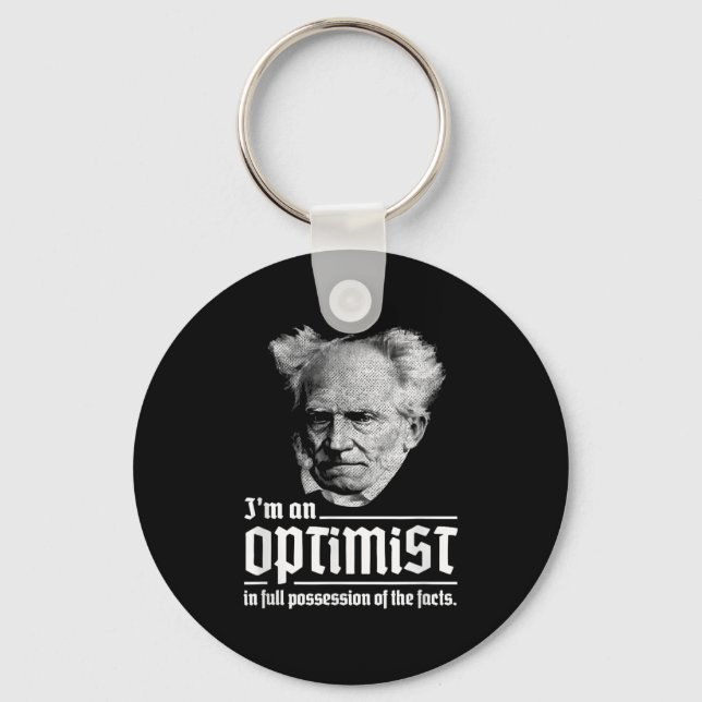 Porte-clés Optimiste Arthur Schopenhauer Pessimisme Pessimist (Recto)