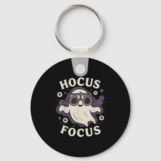 Porte-clés Optométrie drôle Hocus Focus Optométriste Soky Hal (Recto)
