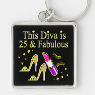 PORTE-CLÉS OR 25 ET CONCEPTION DIVA FABULEUSE