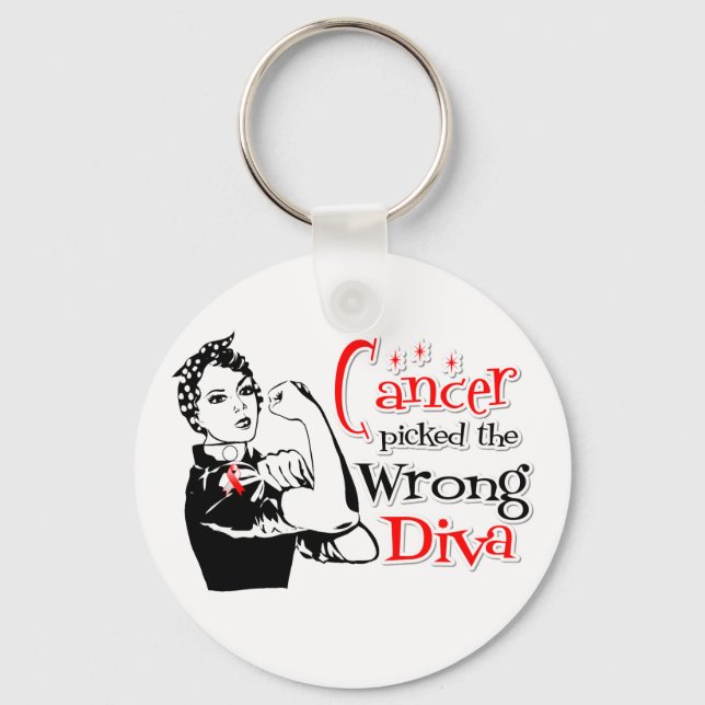Porte-clés Oral Cancer Picked The Wrong Diva (Recto)