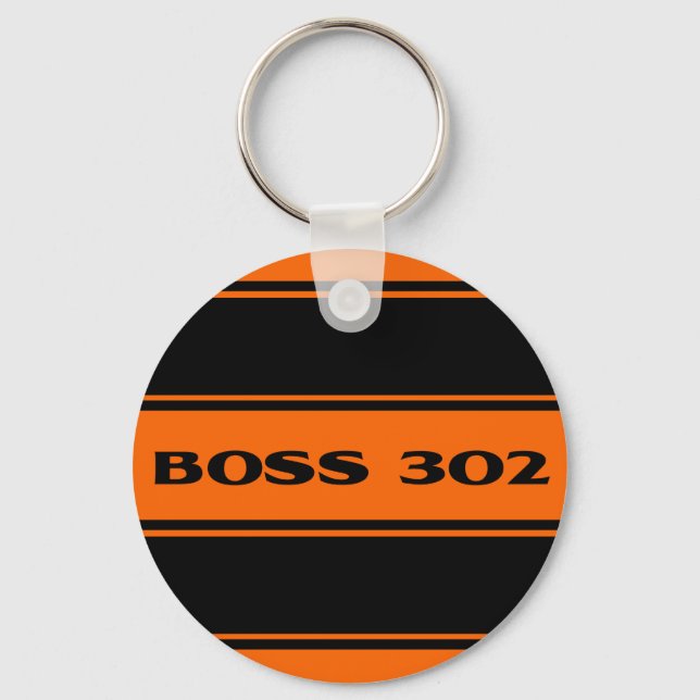 Porte-clés Orange Black Racing Stripes Boss 302 Porte - clé (Recto)