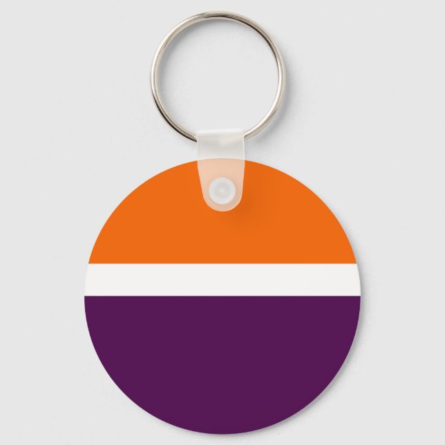 Porte-clés Orange blanc violet couleur pâle Conception des bl (Recto)