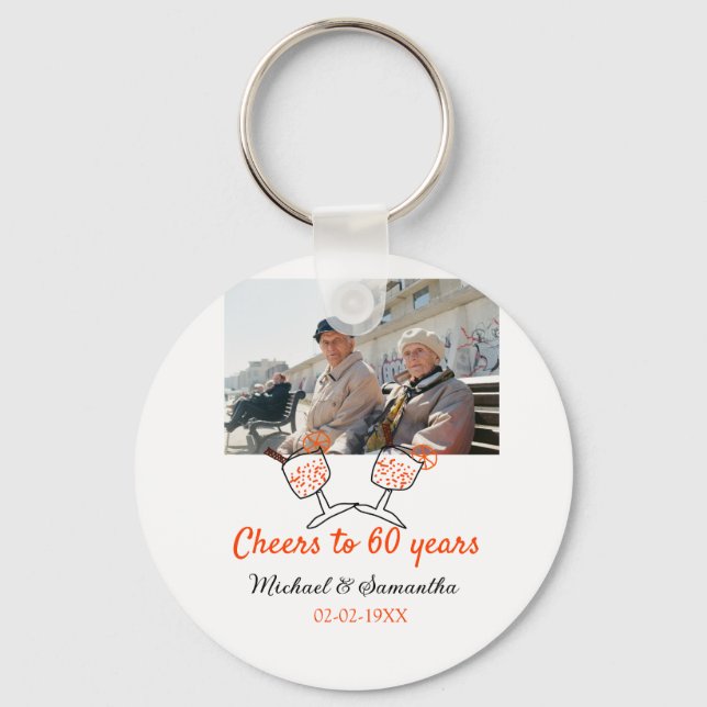 Porte-clés Orange célèbre 60 ans de mariage  (Recto)