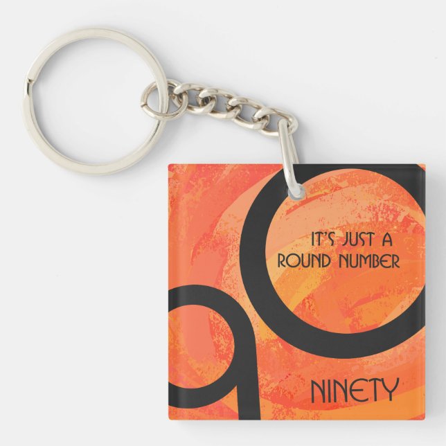 Porte-clés Orange Décennie 90e anniversaire (Devant)