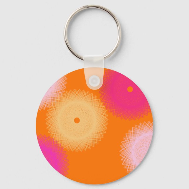 Porte-clés orange et rose couleur pop (Recto)