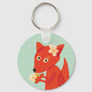 Porte-clés Orange Fox Kawaii Cute Kids